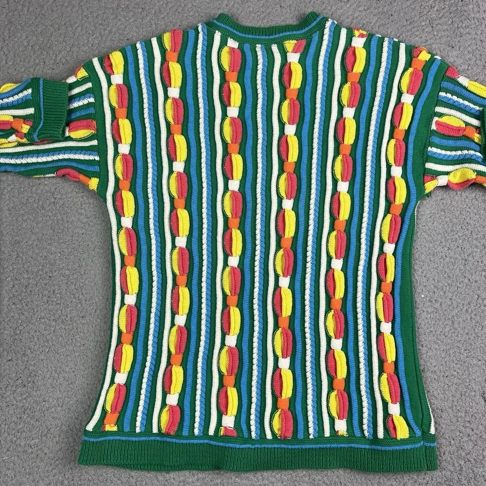 Vintage Sweater Clothes Textured Sweater Women Small/Medium USA Made Coogi Style - Picture 7 of 10